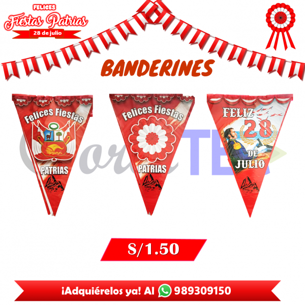BANDERINES FIESTAS PATRIAS - Imagen 2