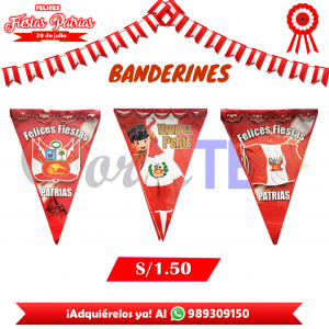 BANDERINES FIESTAS PATRIAS